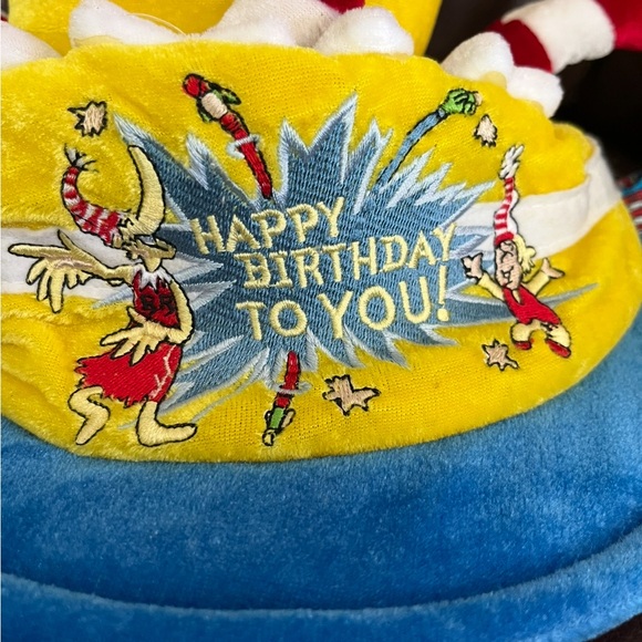Dr. Seuss Birthday Hat - Yellow, Blue, and Red - Picture 3 of 7